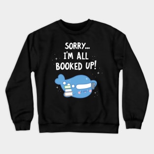 Cute Book Lovers Kawaii Style Airplane Pun Crewneck Sweatshirt